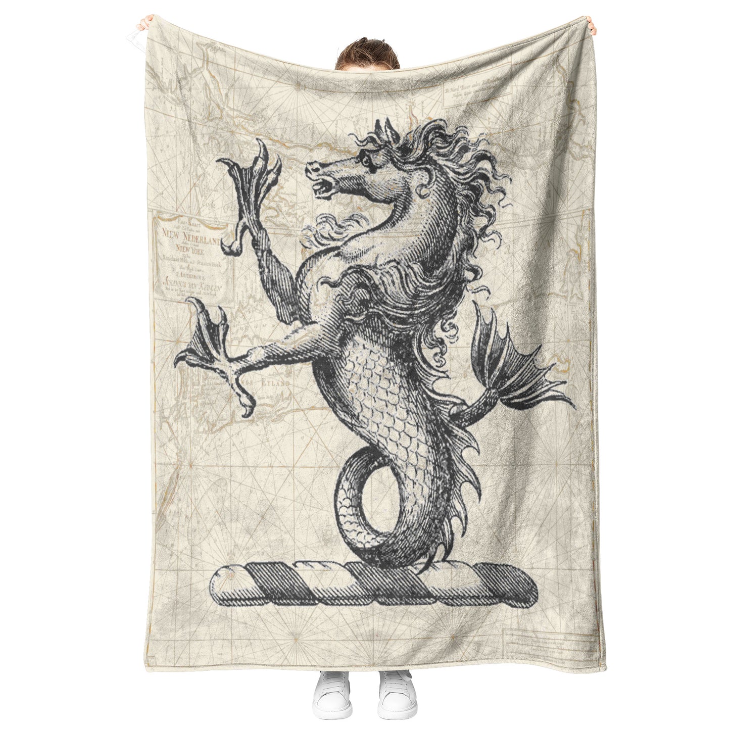 Sea Monster Fleece Blanket - Hippocampus