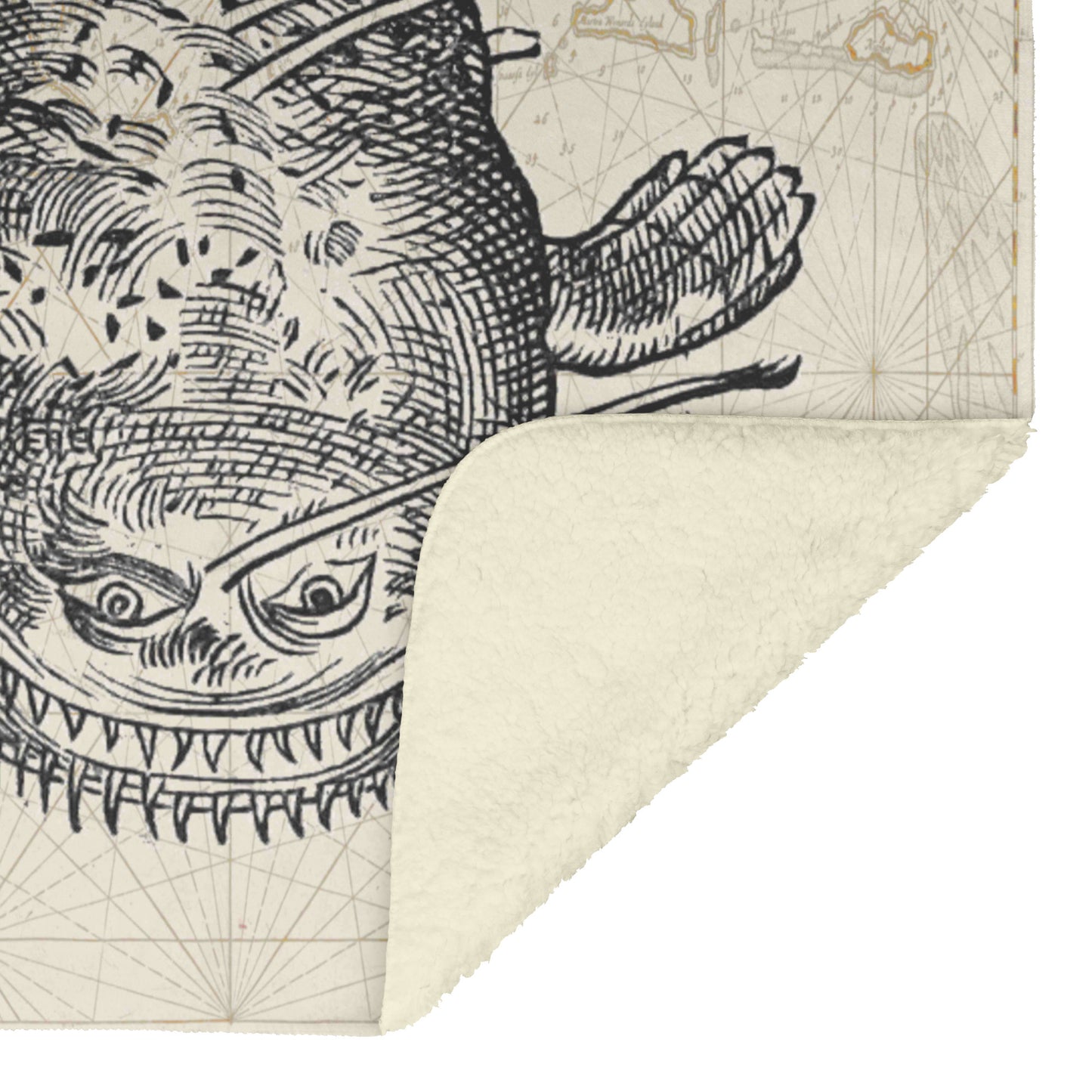 Sea Monster Fleece Blanket - Long Fish