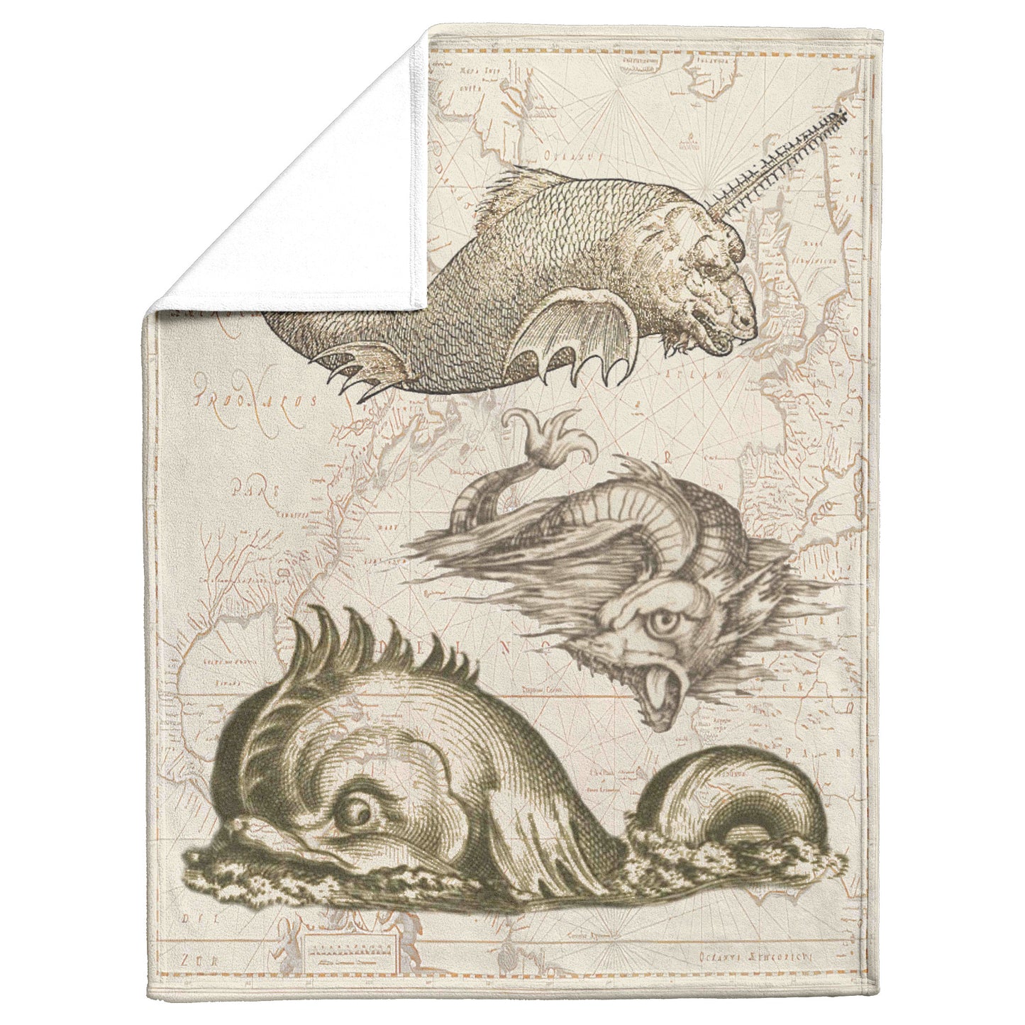 Sea Monster Fleece Blanket - Threesome 1