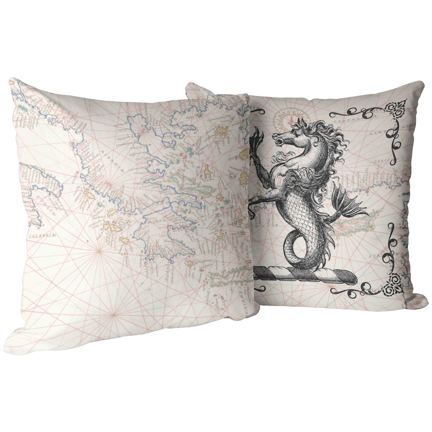 Sea Monster Throw Pillow - Hippocampus