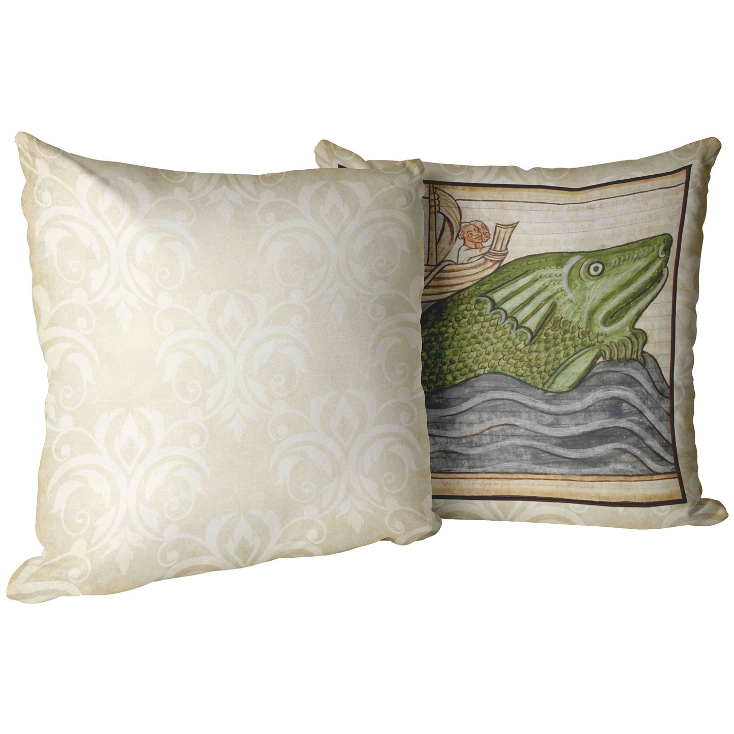 Sea Monster Throw Pillow - Monster Ride