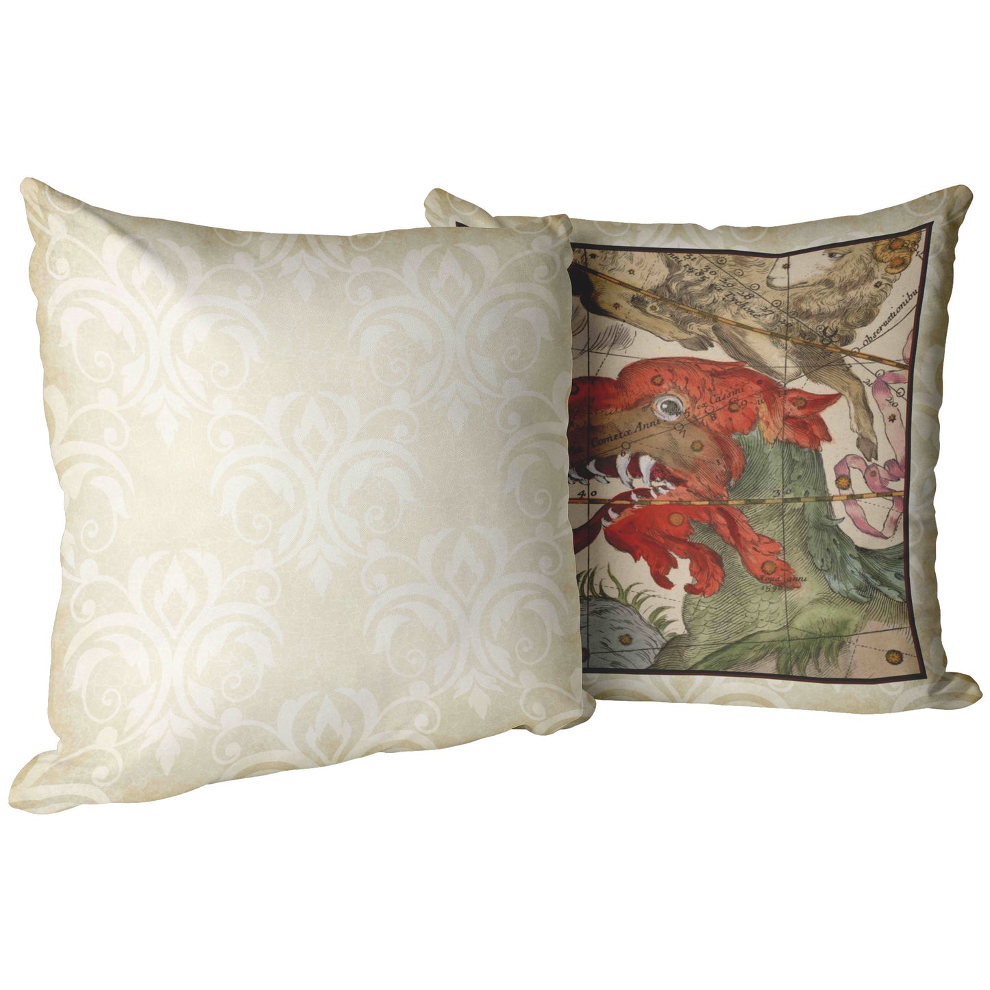 Sea Monster Throw Pillow - Red Head