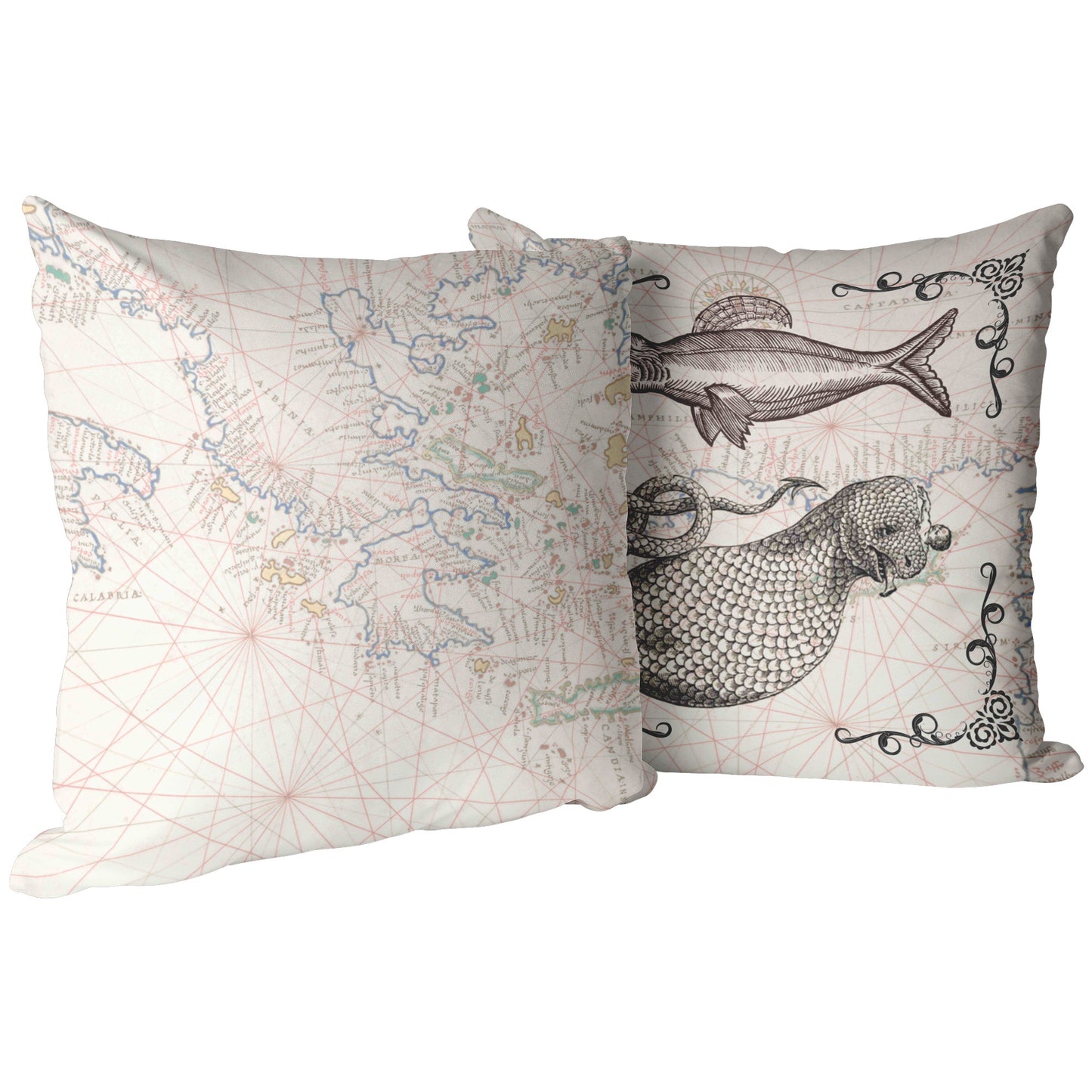 Sea Monster Throw Pillows - Man Eaters