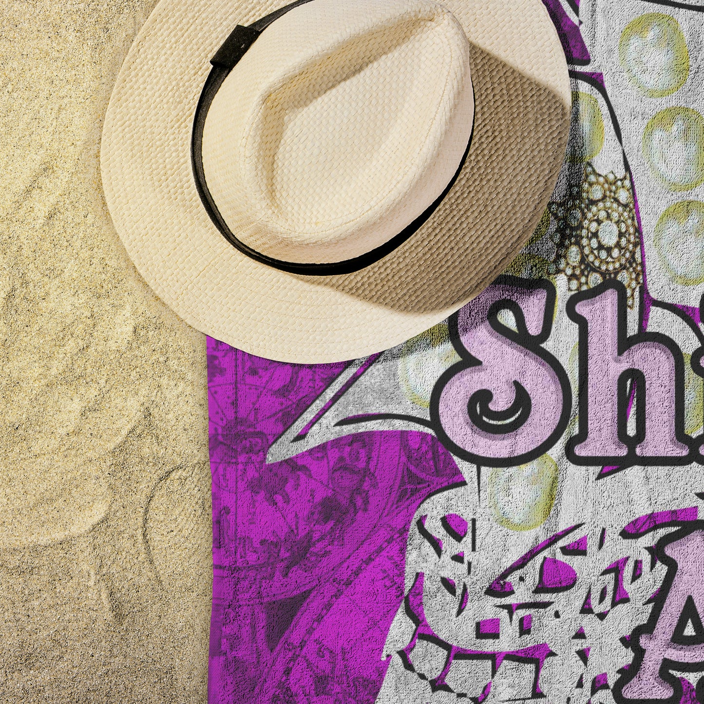 Ships Are For Girls Pink Beach Towel