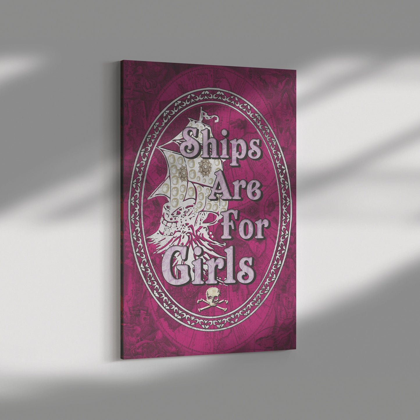 Ships Are For Girls Canvas Print
