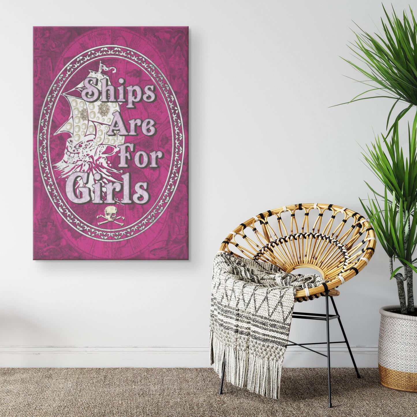 Ships Are For Girls Canvas Print
