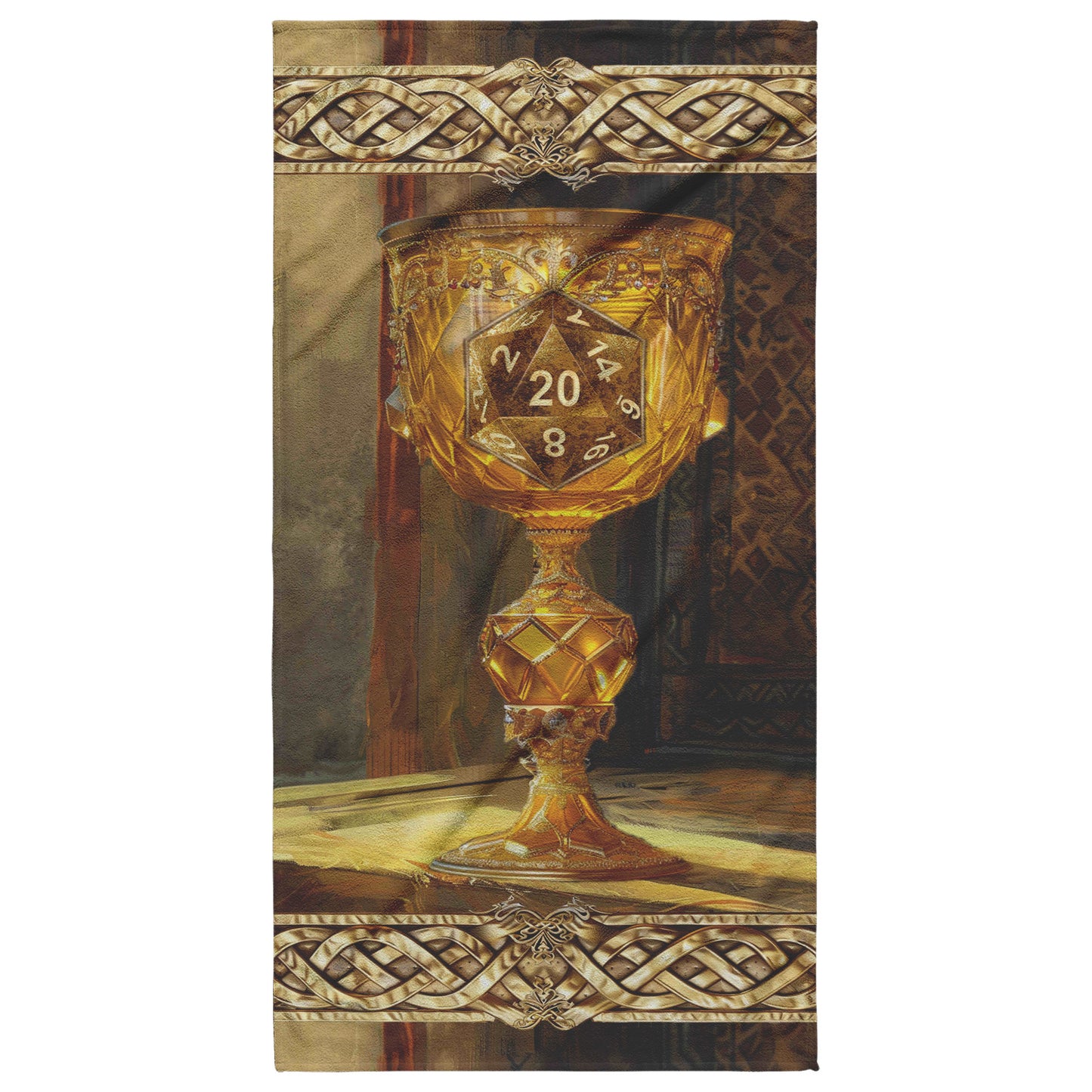 Topaz Goblet D20 Beach Towel