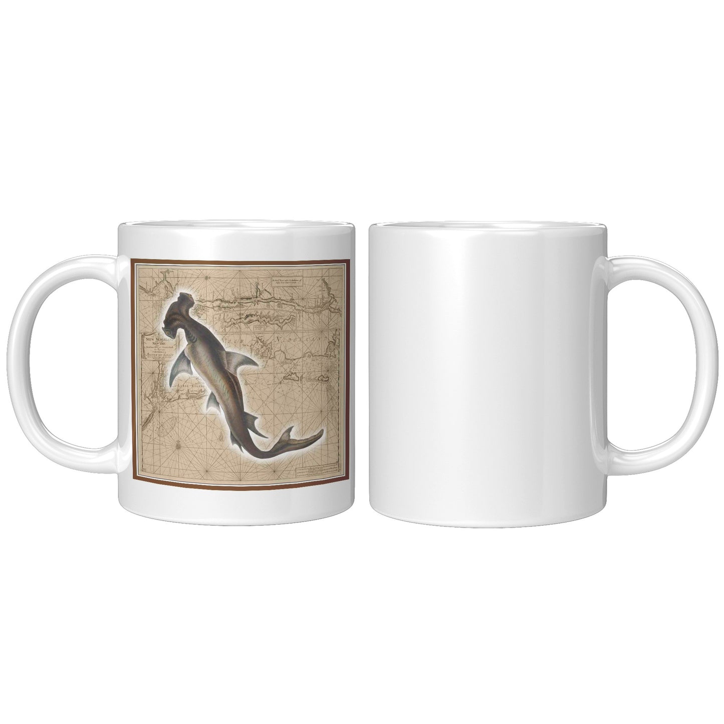 Vinatge Nautical Accent Mug - Hammerhead Shark