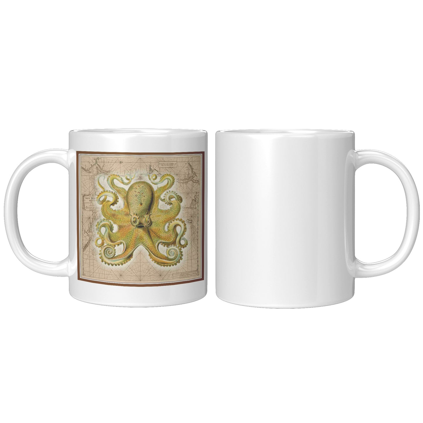 Vintage Nautical Accent Mug - Octopus