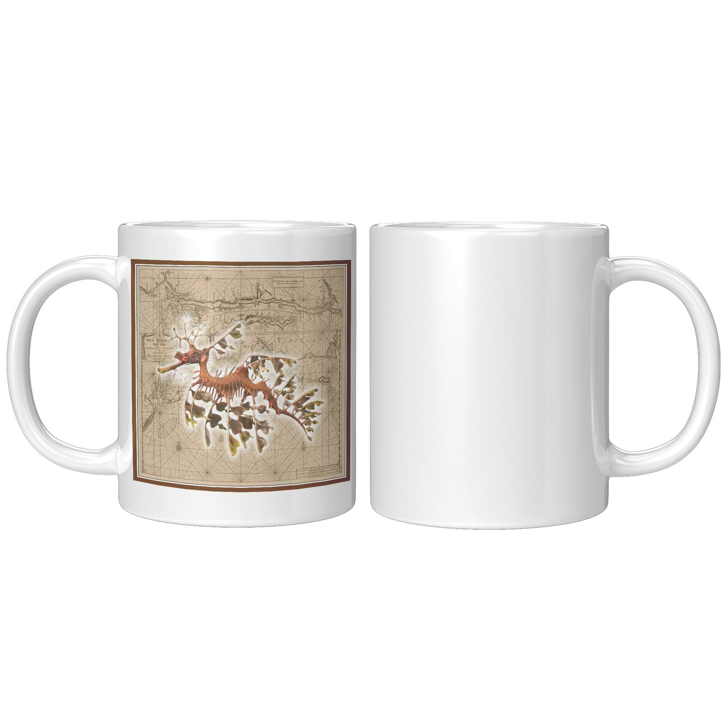Vintage Nautical Accent Mug - Seadragon