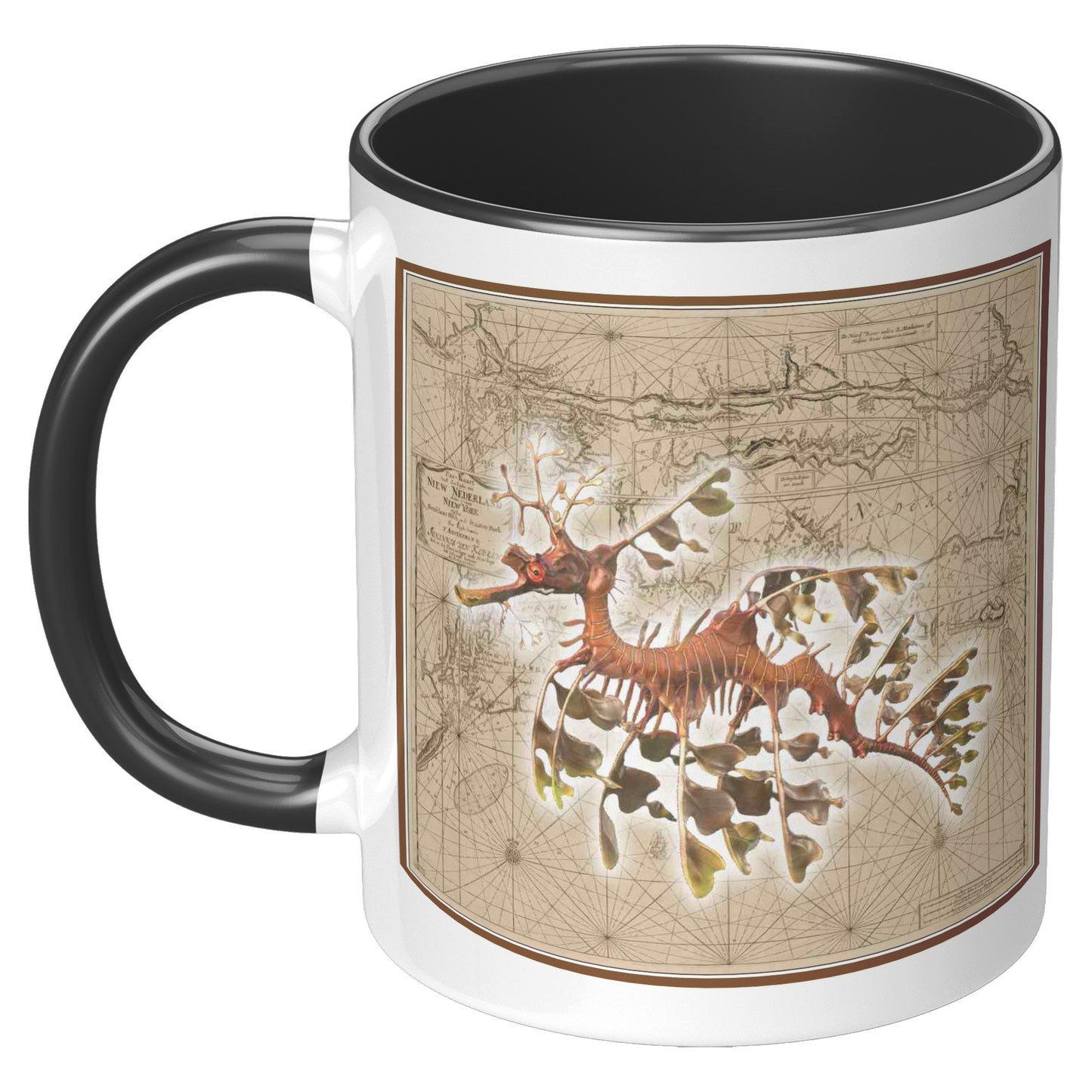 Vintage Nautical Accent Mug - Seadragon