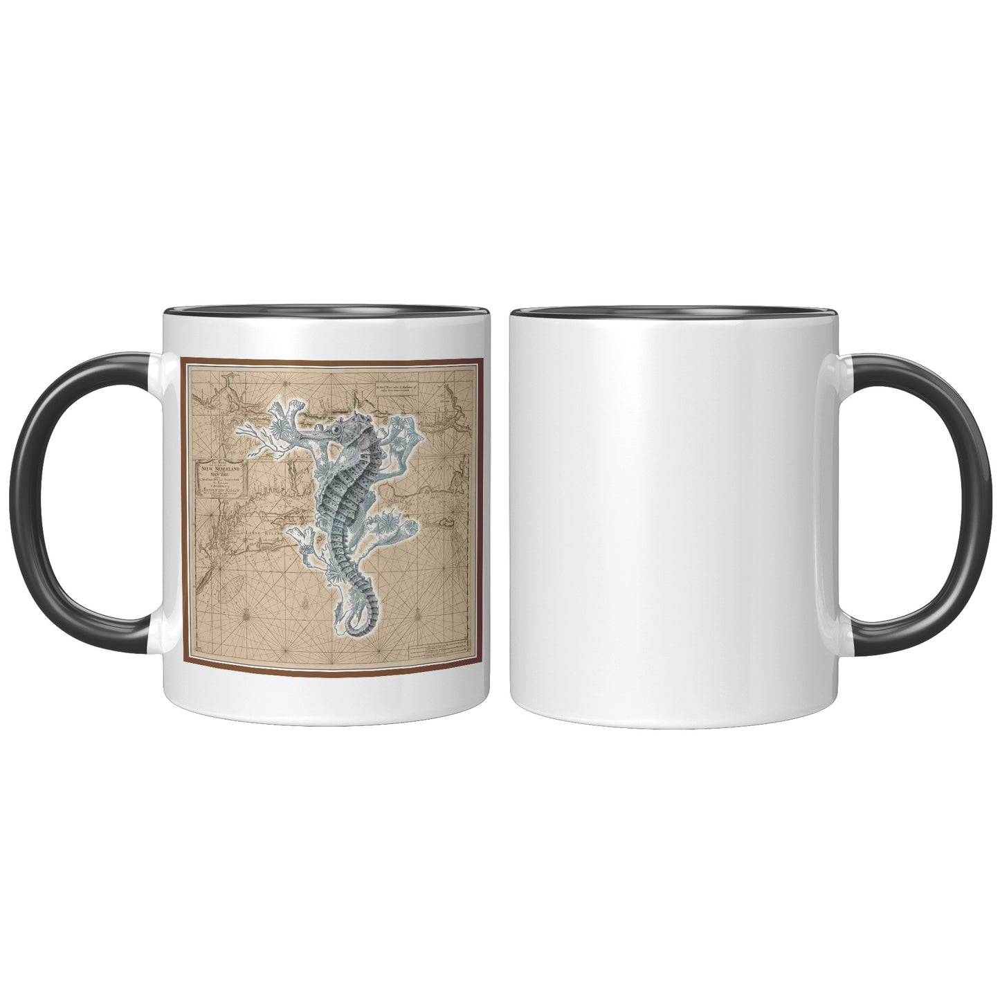 Vintage Nautical Accent Mug - Seahorse