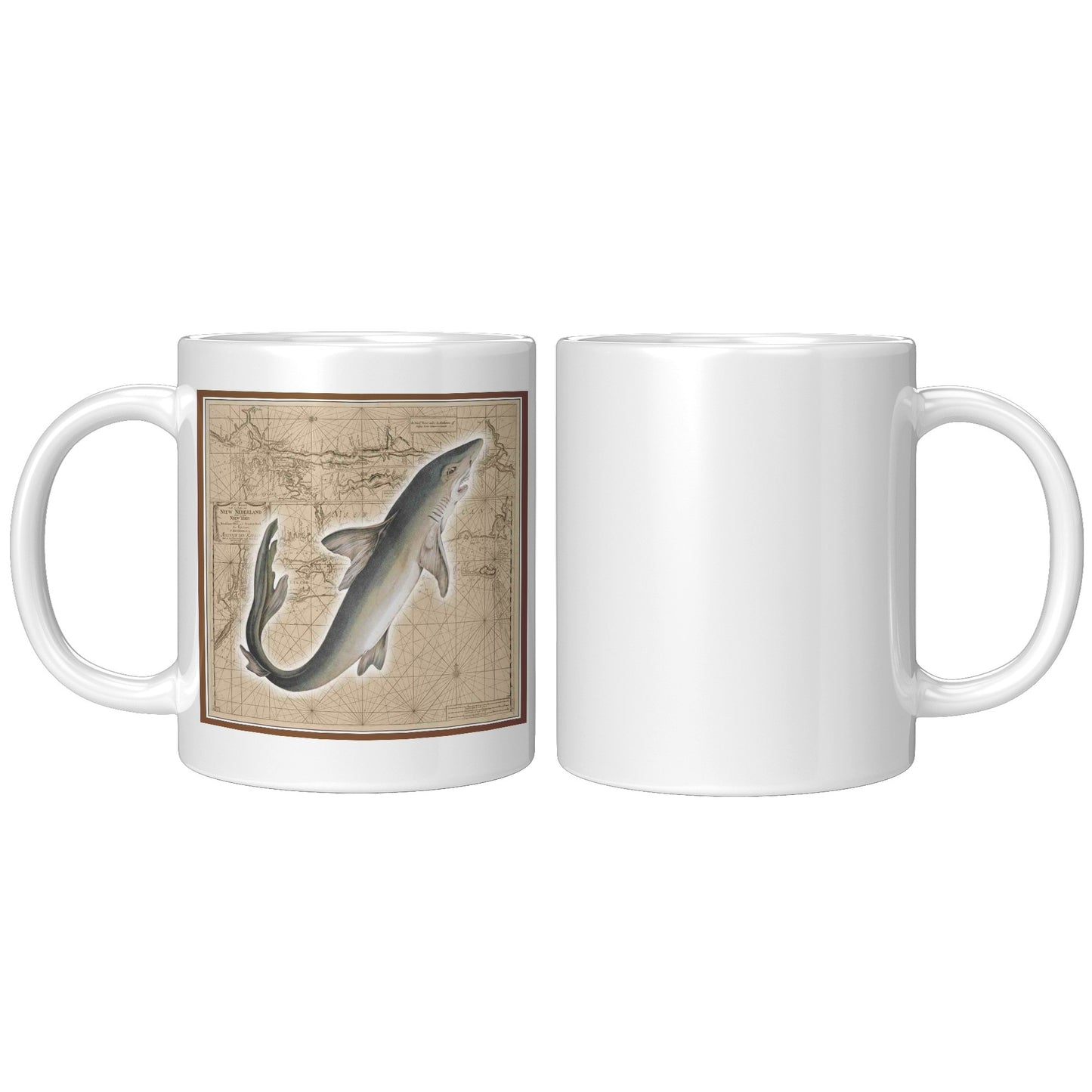 Vintage Nautical Accent Mug - Shark