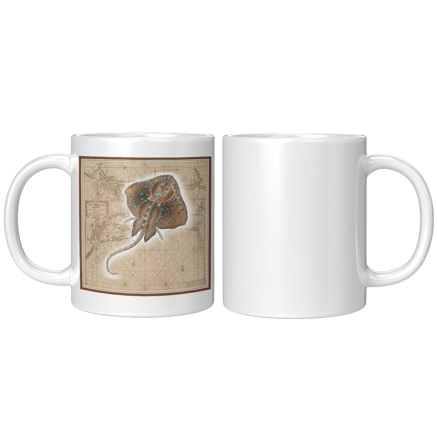 Vintage Nautical Accent Mug - Stingray