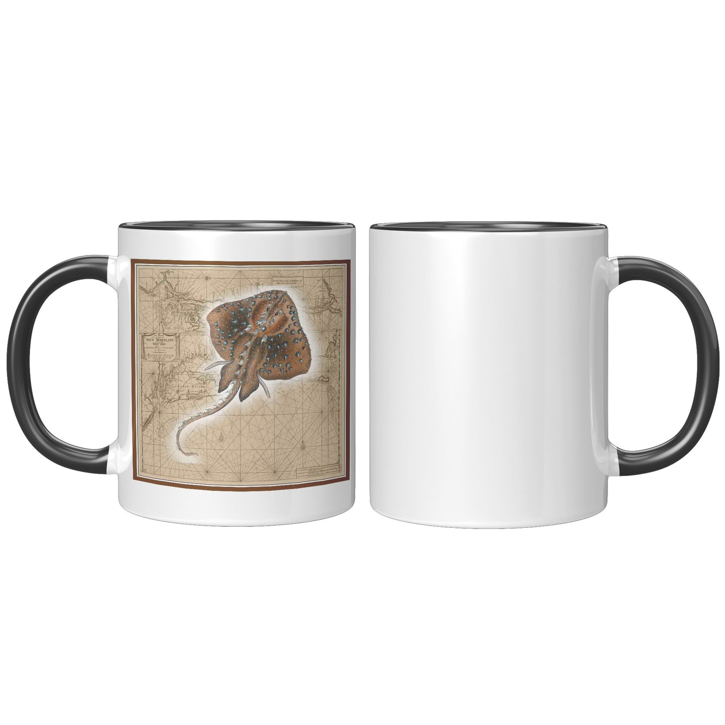 Vintage Nautical Accent Mug - Stingray