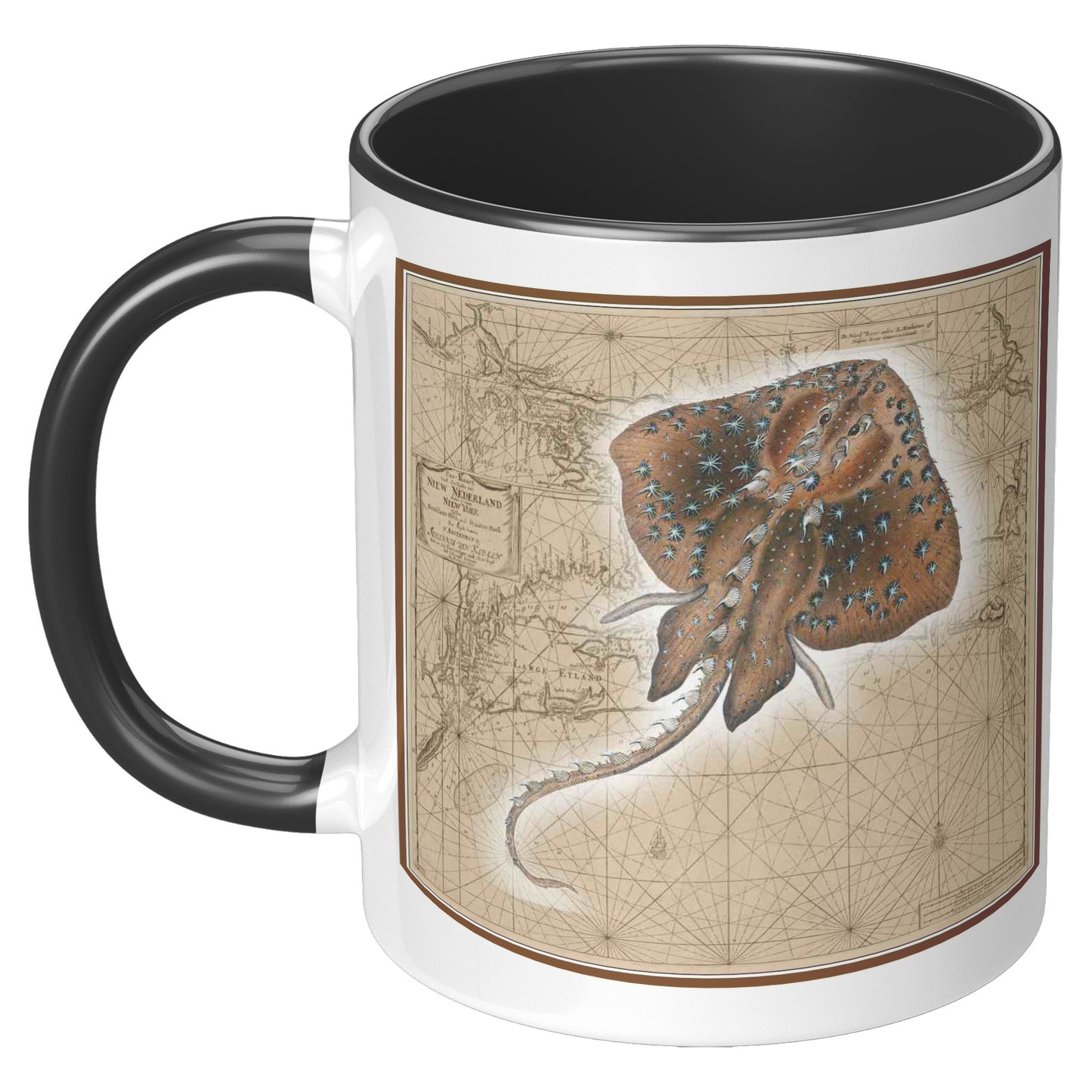 Vintage Nautical Accent Mug - Stingray