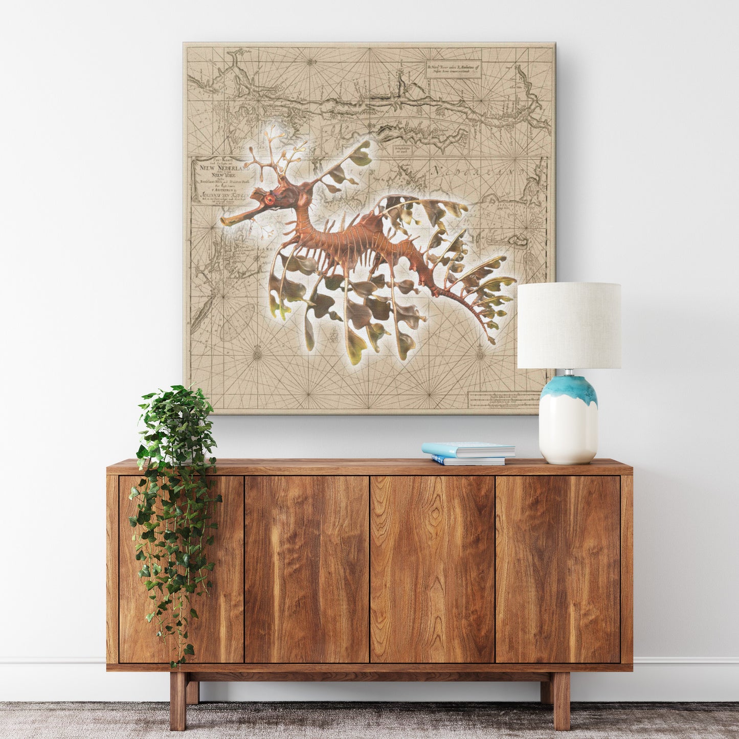 Vintage Nautical Canvas Print - Seadragon