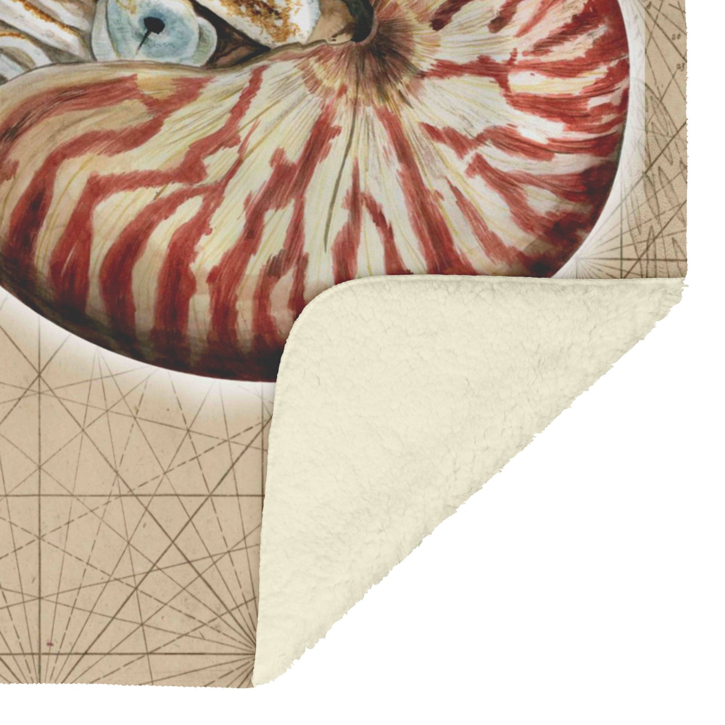 Vintage Nautical Fleece Blanket - Nautilis