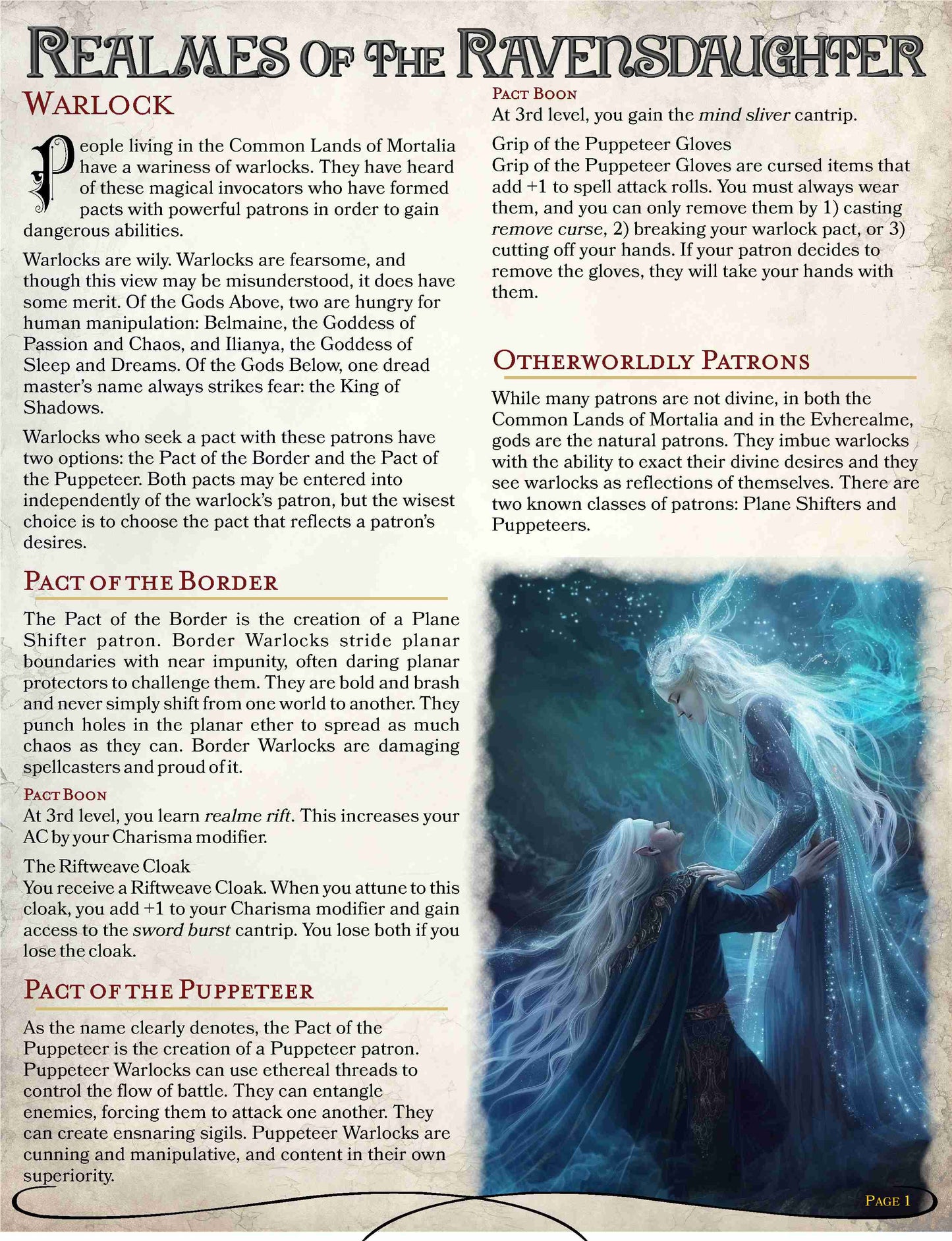 Realmes of the Ravensdaughter COMPLETE 5E Gaming Guide