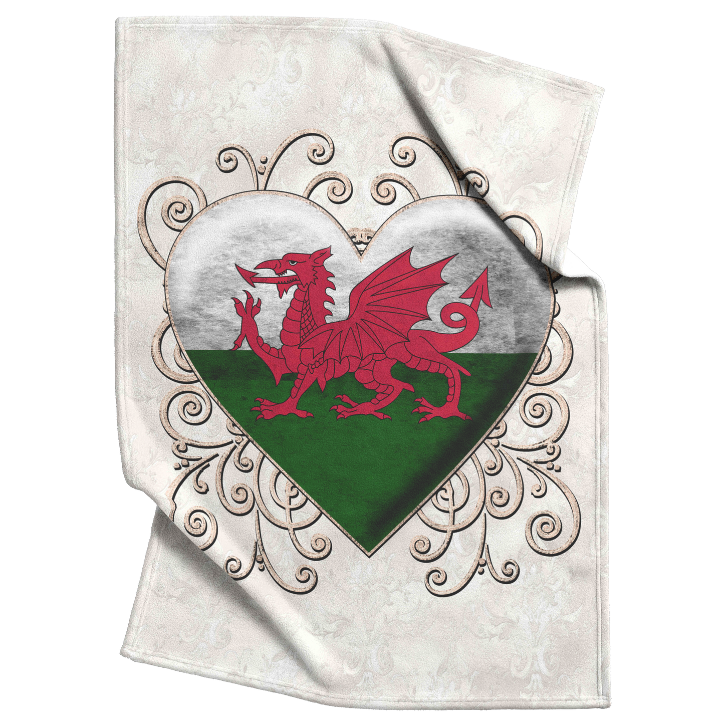 Welsh_Heart_Flag_Fleece_Blanket_V_Blanket_Top_Bottom_Folds_Mockup.png