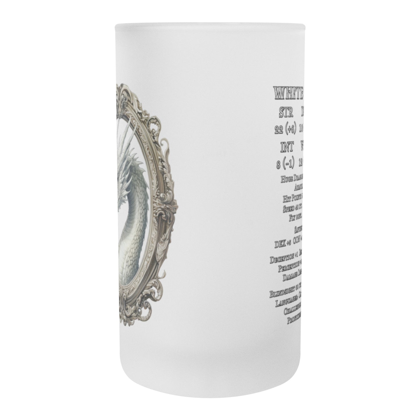 White Dragon Frosted Mug