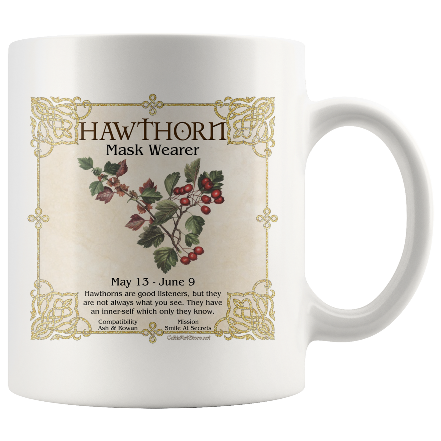 celtic tree zodiac, celtic zodiac, celtic zodiac rowan, celtic zodiac, ash, celtic zodiac alder, celtic zodiac willow, celtic zodiac hawthorn, celtic zodiac oak, celtic zodiac holly, celtic zodiac hazel, celtic zodiac vine, celtic zodiac ivy,  celtic zodiac reed, celtic zodiac elder,  celtic zodiac birch, celtic zodiac coffee mug, celtic zodiac accent mug, celtic knotwork mug,