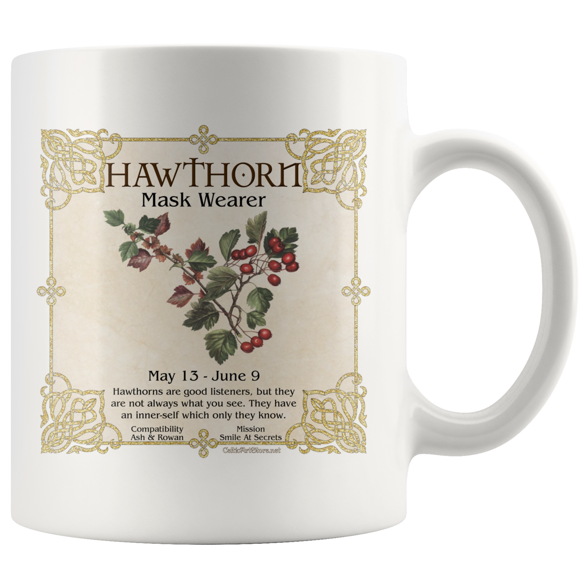celtic tree zodiac, celtic zodiac, celtic zodiac rowan, celtic zodiac, ash, celtic zodiac alder, celtic zodiac willow, celtic zodiac hawthorn, celtic zodiac oak, celtic zodiac holly, celtic zodiac hazel, celtic zodiac vine, celtic zodiac ivy,  celtic zodiac reed, celtic zodiac elder,  celtic zodiac birch, celtic zodiac coffee mug, celtic zodiac accent mug, celtic knotwork mug,