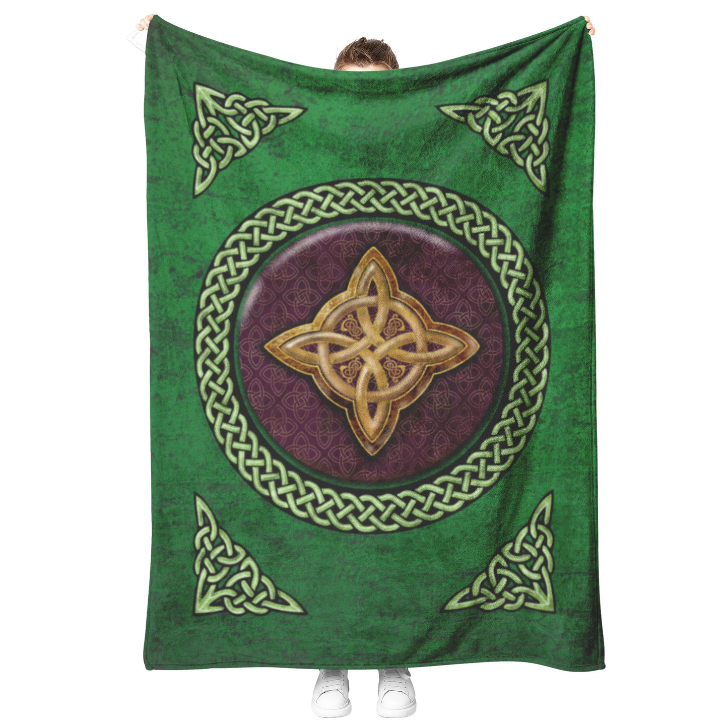4-Point Celtic Knot Fleece Blanket