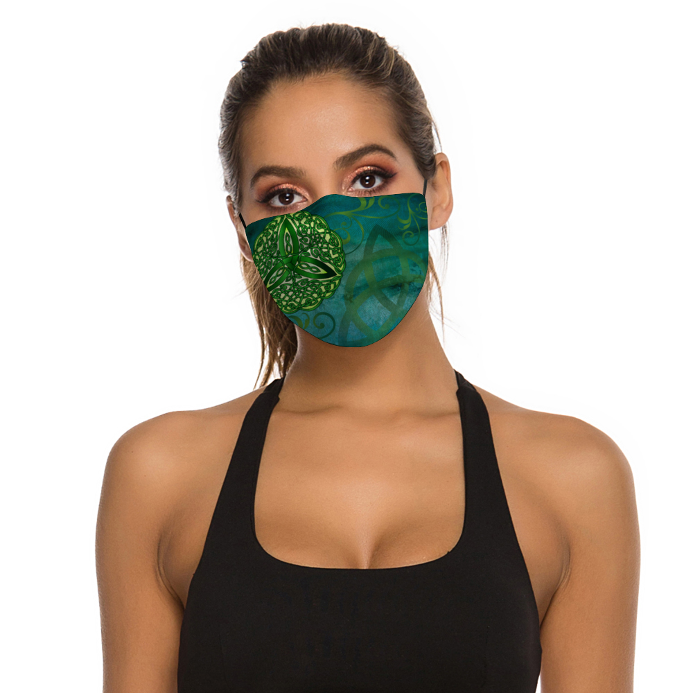 Celtic Trinity Face Mask - Green