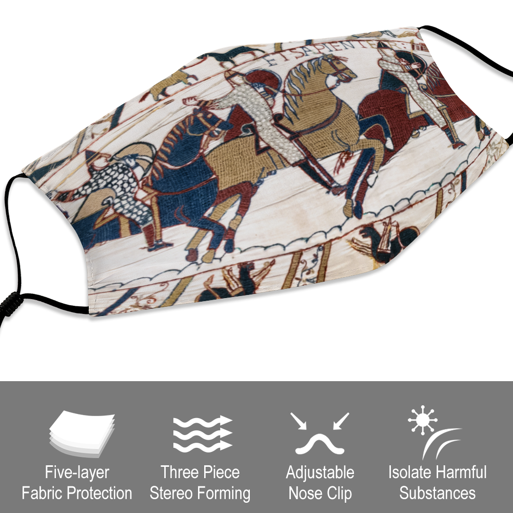 Bayeux Tapestry - 3 Norman Horsemen Face Mask
