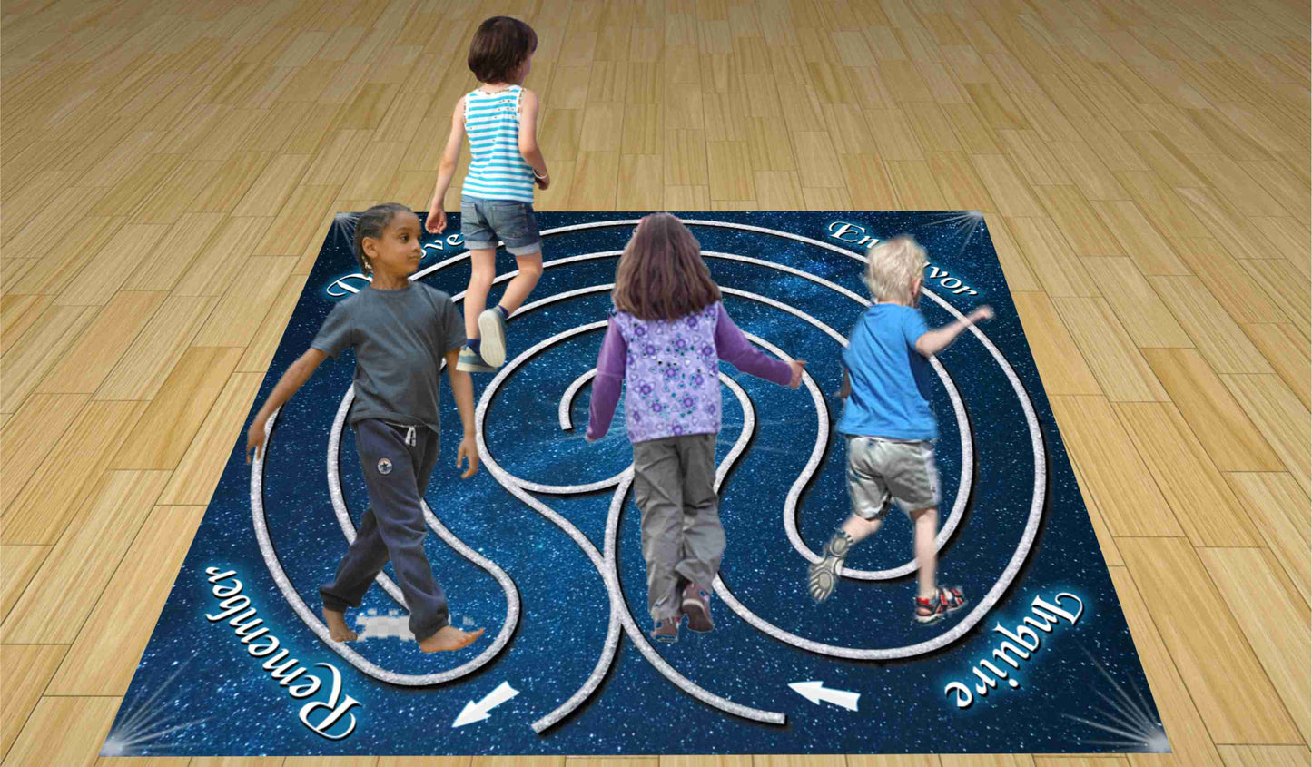 Walk-Thru Labyrinth Vinyl Floor Mats