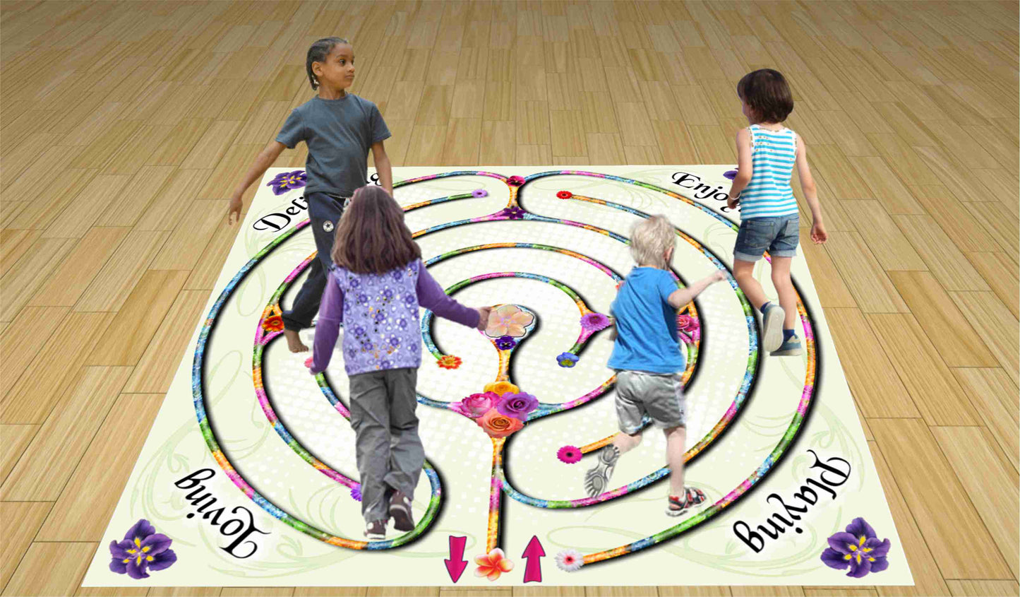 Walk-Thru Labyrinth Vinyl Floor Mats