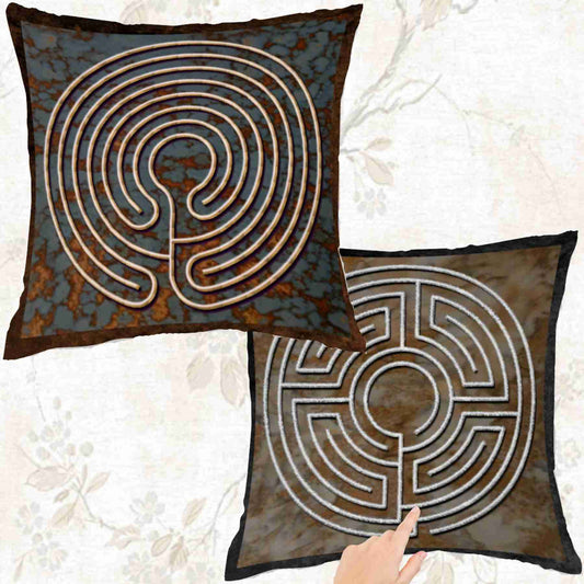 Double Labyrinth Pillow Sham - Greek-Roman