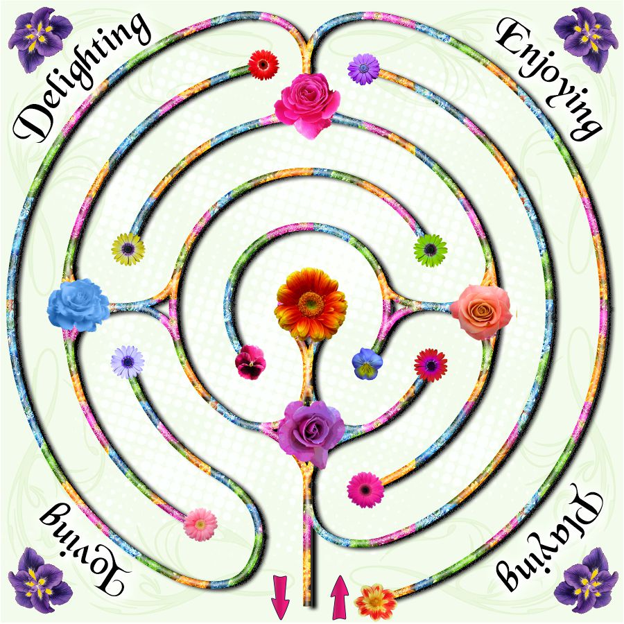 Walk-Thru Labyrinth Vinyl Floor Mats