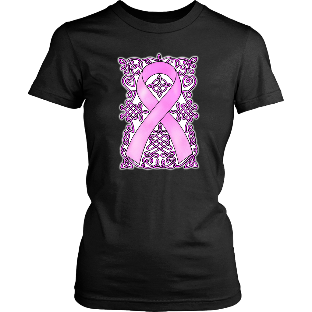 Celtic Art Awareness Ribbon Women's Tee - Pink