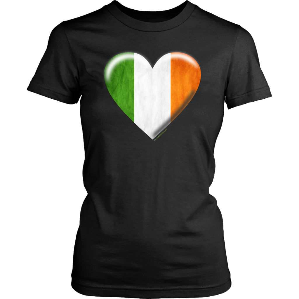 Irish Flag Heart Women's Cotton Tee