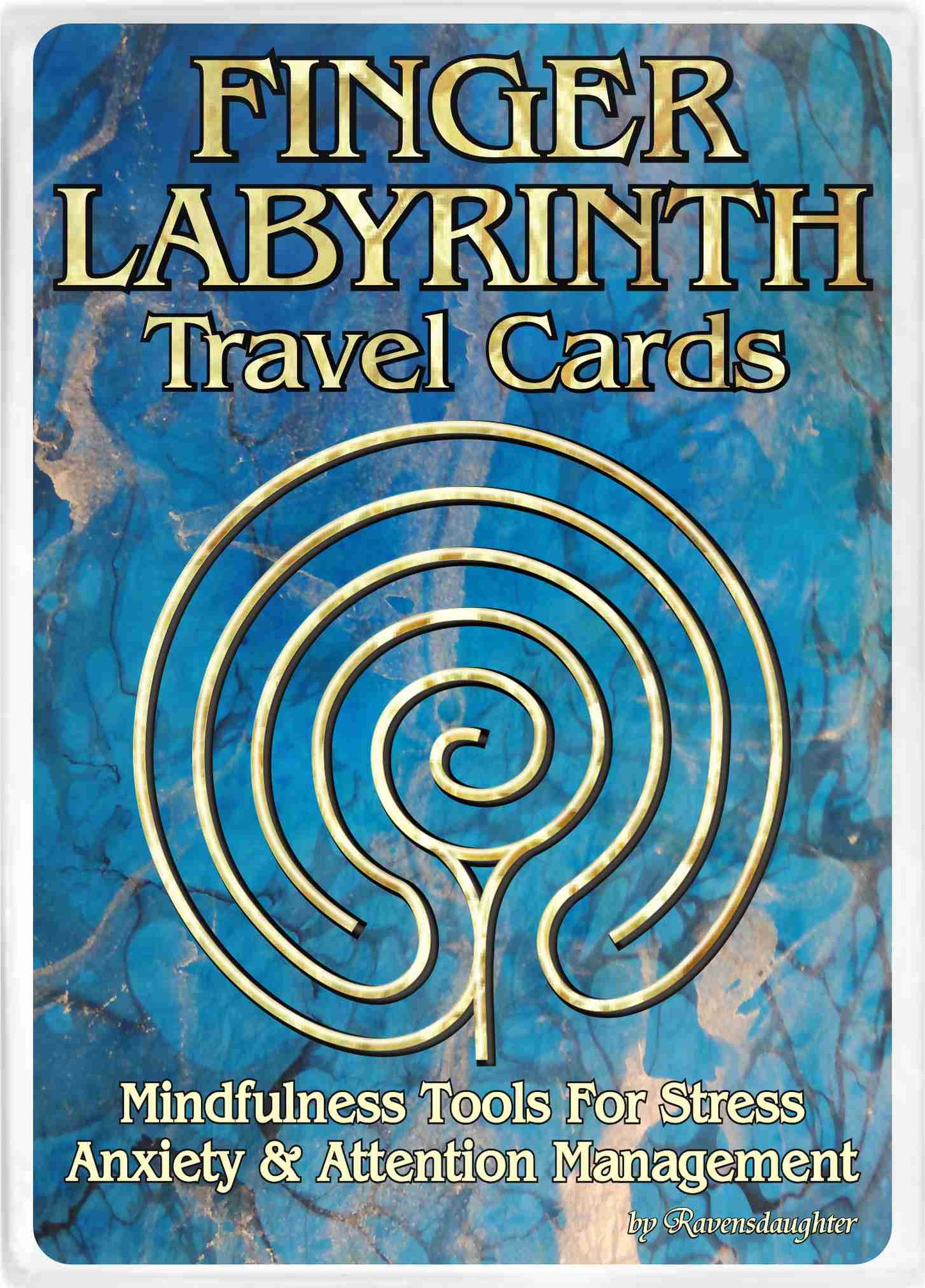 Finger Labyrinth Travel Cards - Mindful Tracing Art for Stress, Anxiety and Attention Management