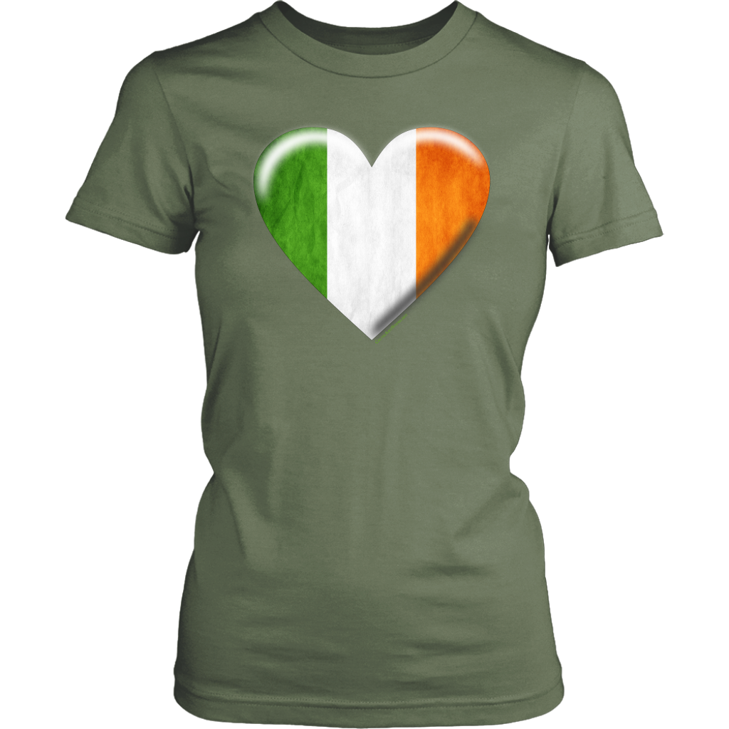 Irish Flag Heart Women's Cotton Tee