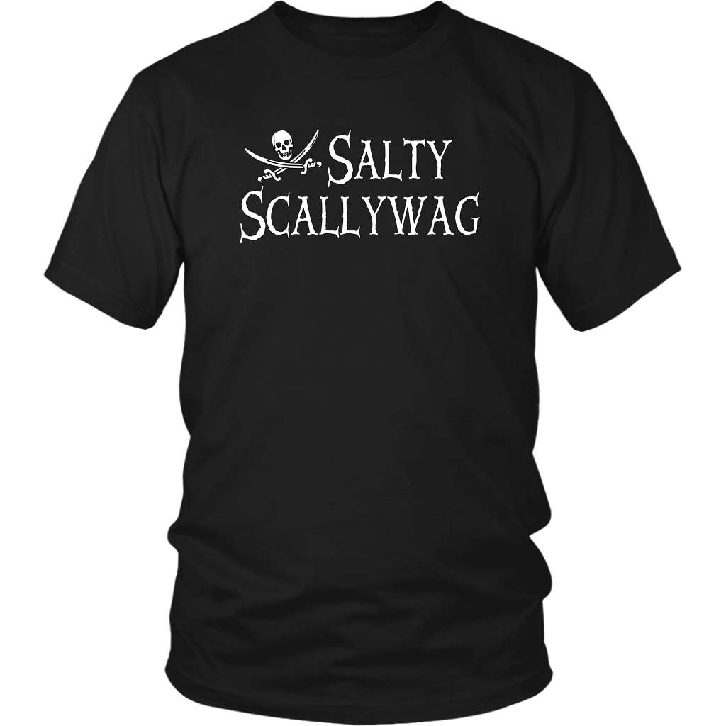 Jolly Roger Salty Scallywag Unisex Pirate T-Shirt