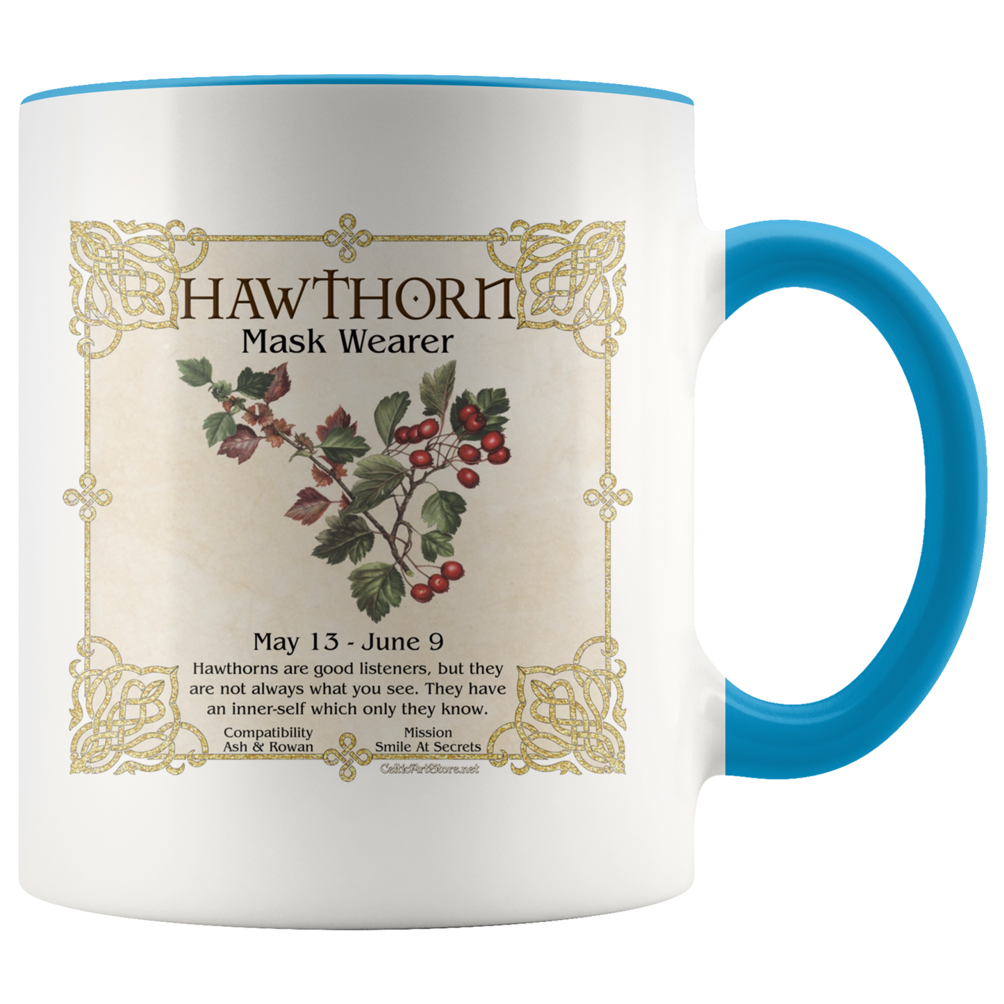 celtic tree zodiac, celtic zodiac, celtic zodiac rowan, celtic zodiac, ash, celtic zodiac alder, celtic zodiac willow, celtic zodiac hawthorn, celtic zodiac oak, celtic zodiac holly, celtic zodiac hazel, celtic zodiac vine, celtic zodiac ivy,  celtic zodiac reed, celtic zodiac elder,  celtic zodiac birch, celtic zodiac coffee mug, celtic zodiac accent mug, celtic knotwork mug,