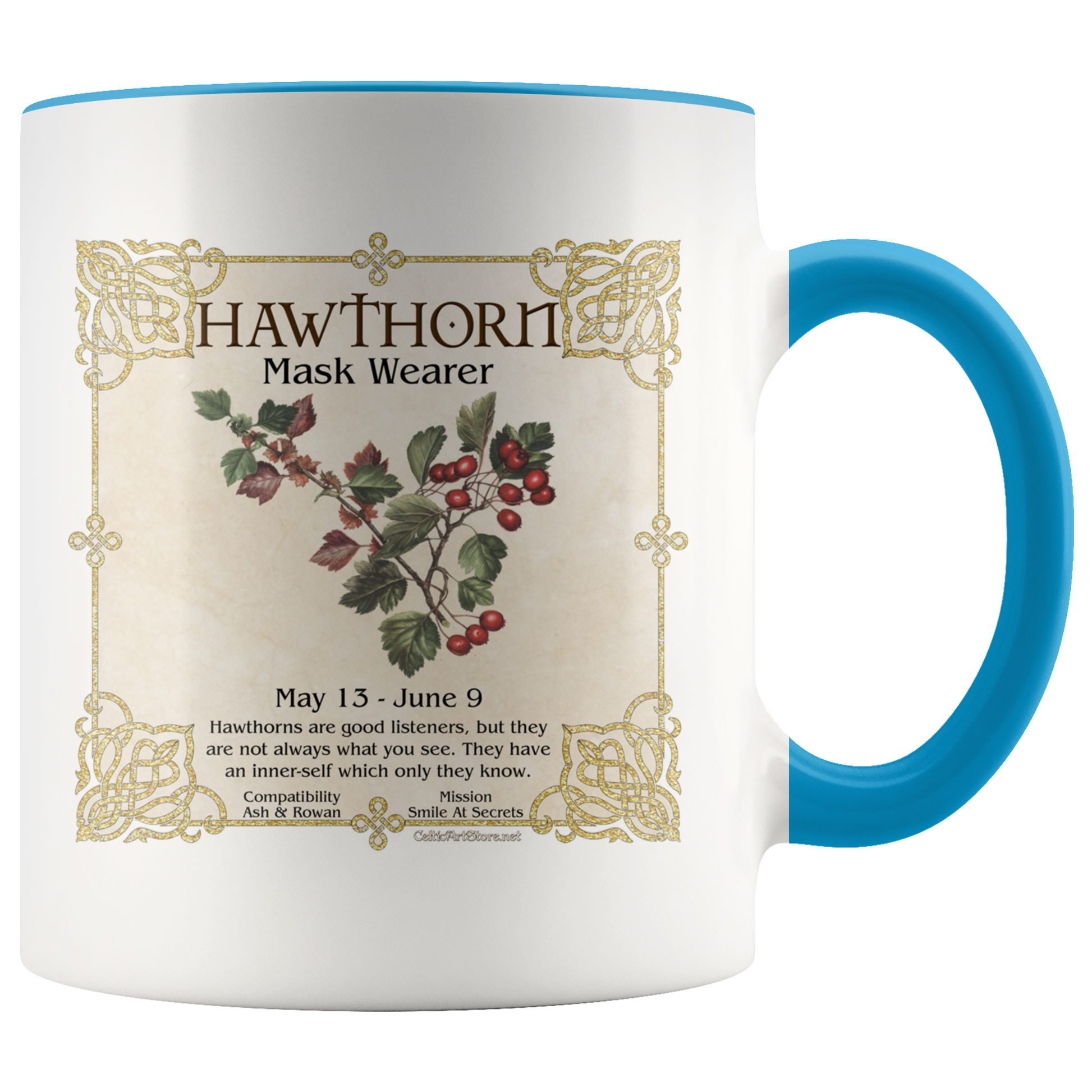 celtic tree zodiac, celtic zodiac, celtic zodiac rowan, celtic zodiac, ash, celtic zodiac alder, celtic zodiac willow, celtic zodiac hawthorn, celtic zodiac oak, celtic zodiac holly, celtic zodiac hazel, celtic zodiac vine, celtic zodiac ivy,  celtic zodiac reed, celtic zodiac elder,  celtic zodiac birch, celtic zodiac coffee mug, celtic zodiac accent mug, celtic knotwork mug,