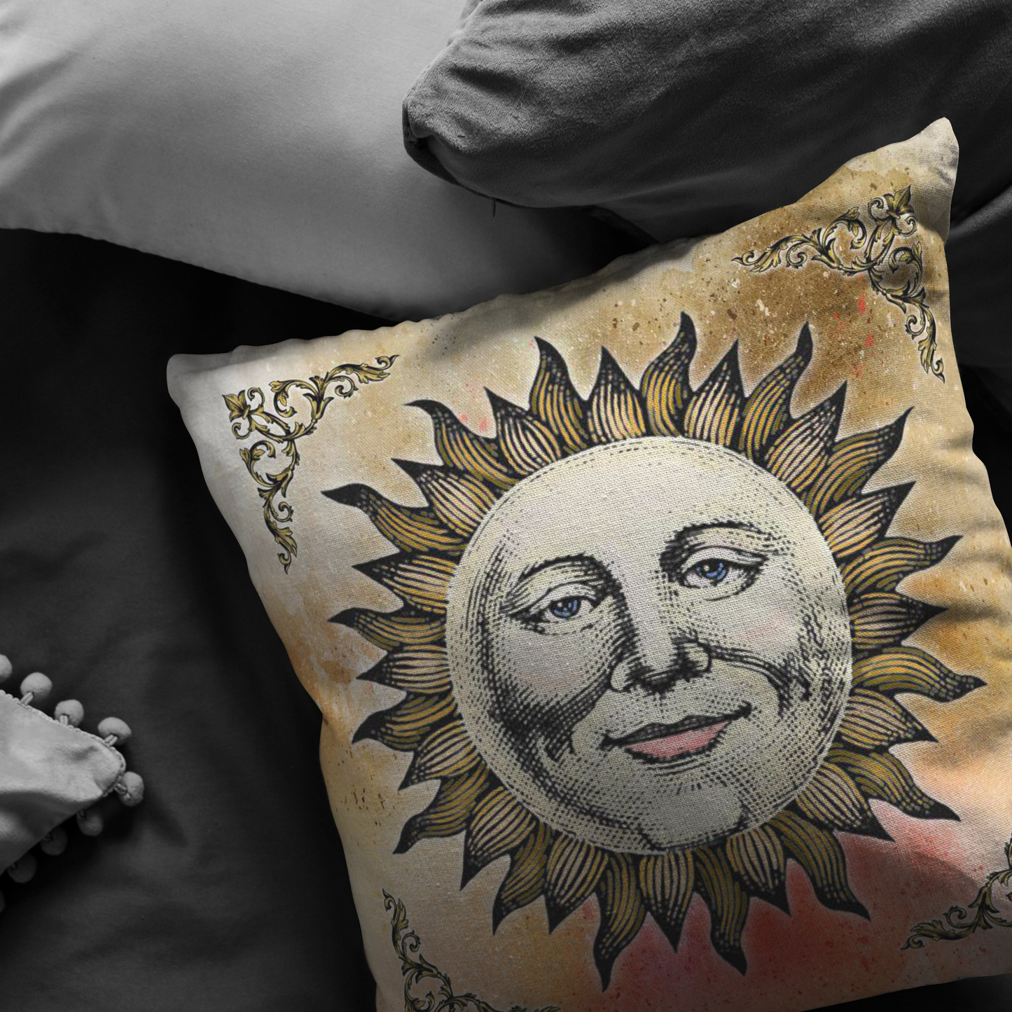 renaissance sun, renaissance art, old world sun, sun woodcut, medieval sun, renaissance woodcut, medieval woodcut