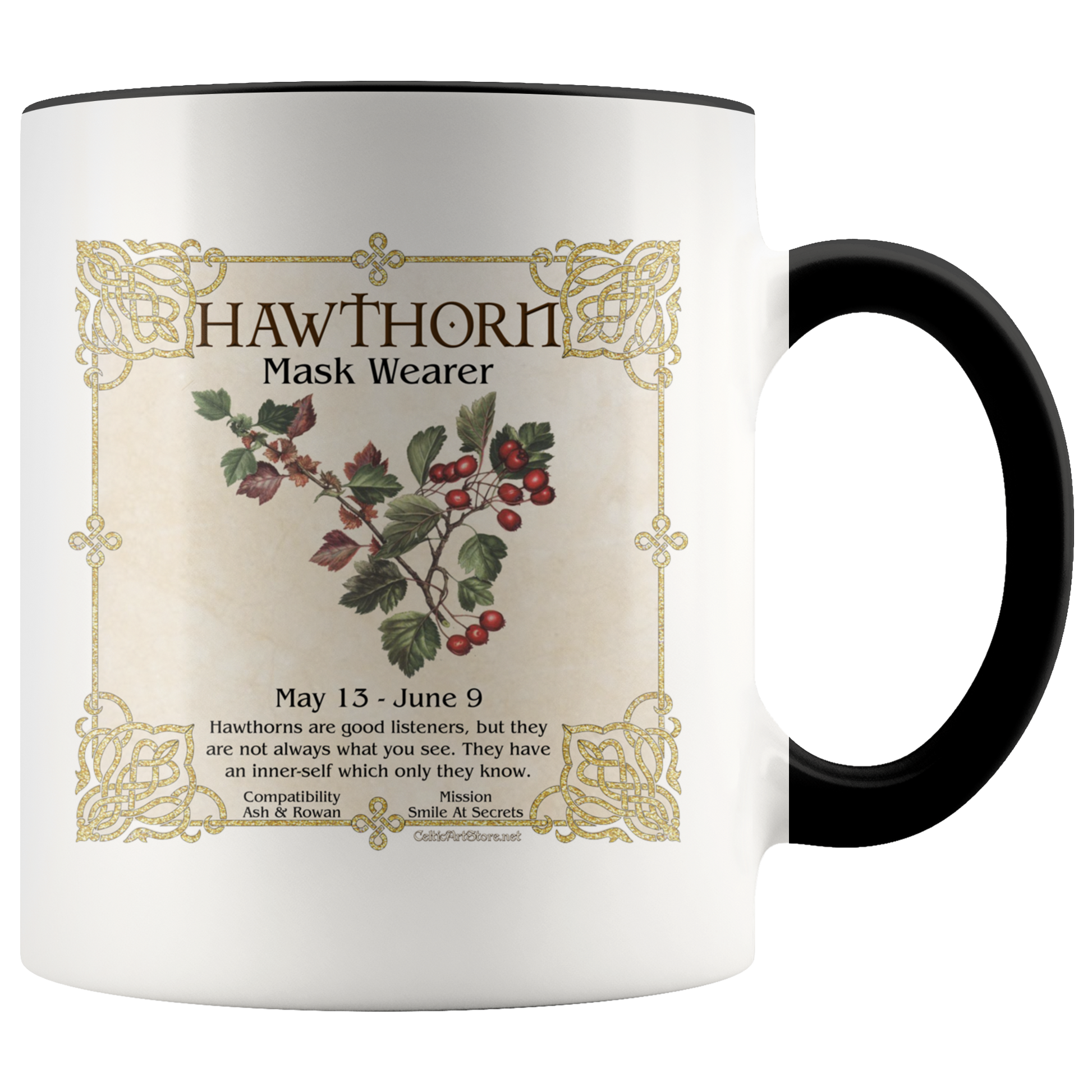 celtic tree zodiac, celtic zodiac, celtic zodiac rowan, celtic zodiac, ash, celtic zodiac alder, celtic zodiac willow, celtic zodiac hawthorn, celtic zodiac oak, celtic zodiac holly, celtic zodiac hazel, celtic zodiac vine, celtic zodiac ivy,  celtic zodiac reed, celtic zodiac elder,  celtic zodiac birch, celtic zodiac coffee mug, celtic zodiac accent mug, celtic knotwork mug,