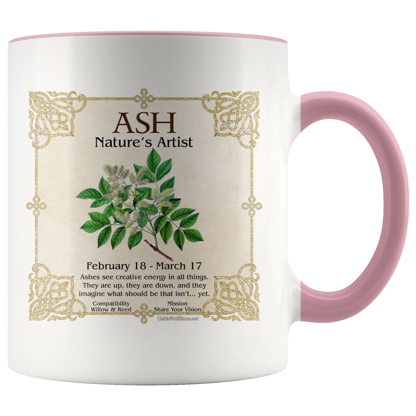 celtic tree zodiac, celtic zodiac, celtic zodiac rowan, celtic zodiac, ash, celtic zodiac alder, celtic zodiac willow, celtic zodiac hawthorn, celtic zodiac oak, celtic zodiac holly, celtic zodiac hazel, celtic zodiac vine, celtic zodiac ivy,  celtic zodiac reed, celtic zodiac elder,  celtic zodiac birch, celtic zodiac coffee mug, celtic zodiac accent mug, celtic knotwork mug,