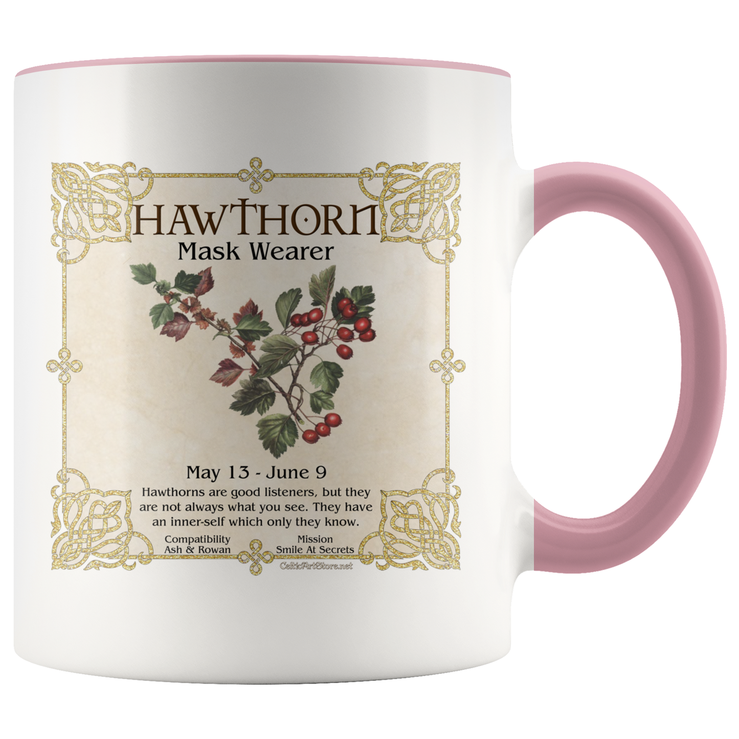 celtic tree zodiac, celtic zodiac, celtic zodiac rowan, celtic zodiac, ash, celtic zodiac alder, celtic zodiac willow, celtic zodiac hawthorn, celtic zodiac oak, celtic zodiac holly, celtic zodiac hazel, celtic zodiac vine, celtic zodiac ivy,  celtic zodiac reed, celtic zodiac elder,  celtic zodiac birch, celtic zodiac coffee mug, celtic zodiac accent mug, celtic knotwork mug,