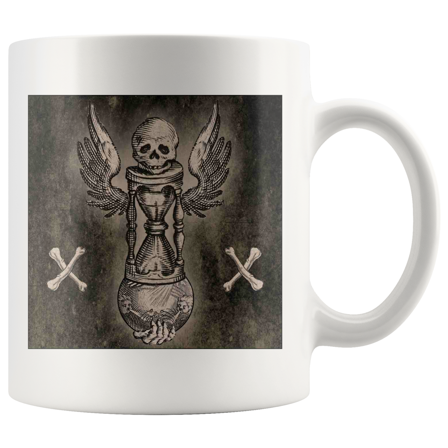 Danse Macabre Winged Hourglass Accent Mug