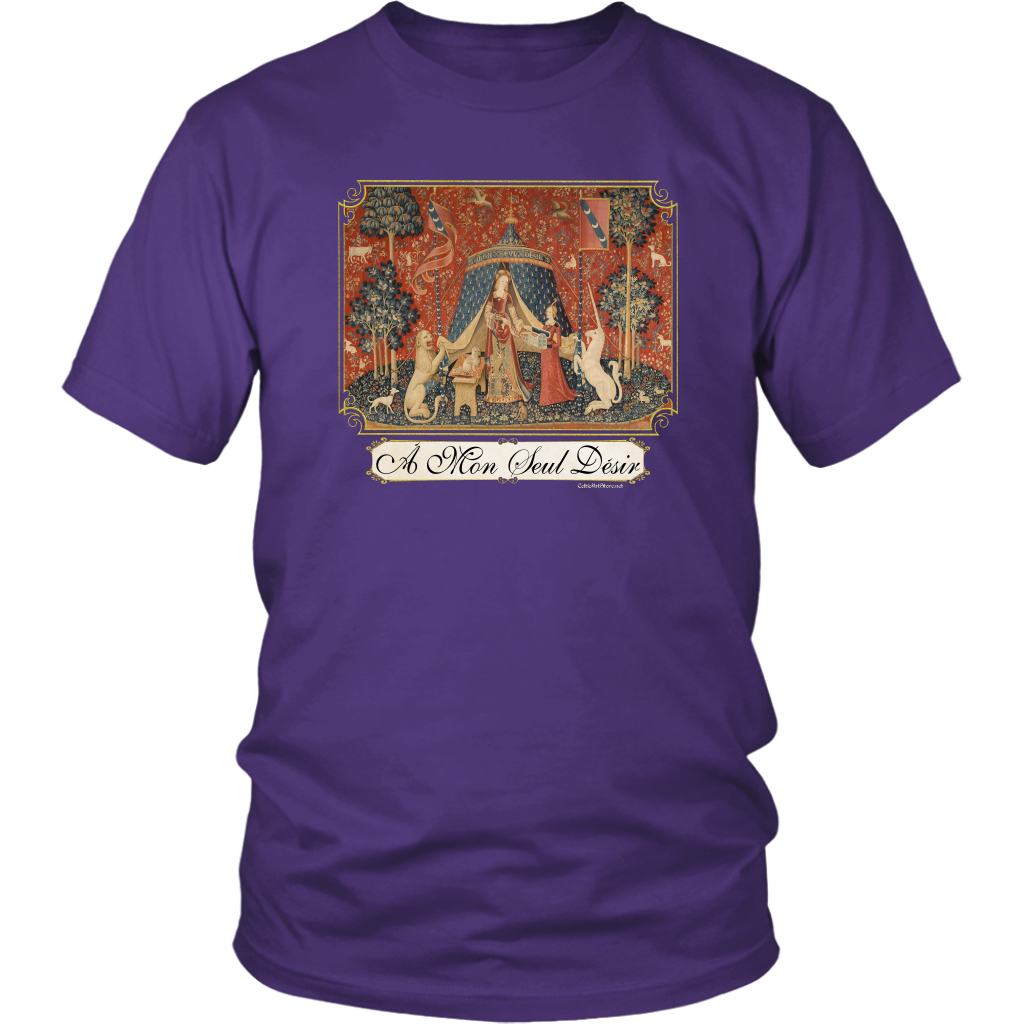 unicorn, tapestry, medieval, middle ages, renaissance, cluny museum, lion, noble lady, lady and unicorn, lady with unicorn, mille fleurs, thousand flowers, flanders, unicorn t-shirt, unicorn shirt, unicorn tee, unicorn t shirt