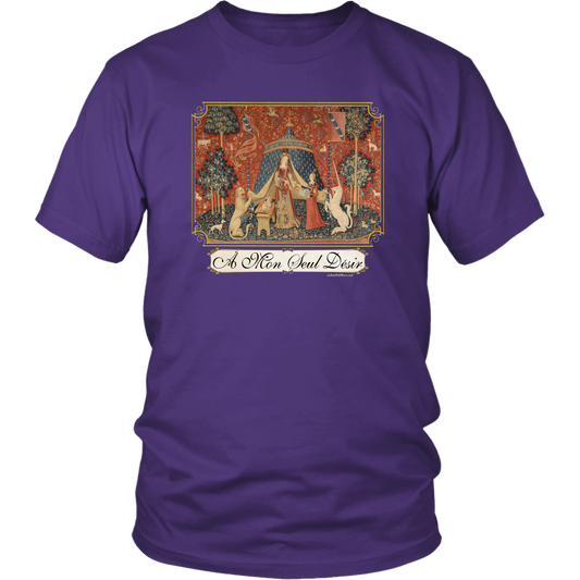 unicorn, tapestry, medieval, middle ages, renaissance, cluny museum, lion, noble lady, lady and unicorn, lady with unicorn, mille fleurs, thousand flowers, flanders, unicorn t-shirt, unicorn shirt, unicorn tee, unicorn t shirt