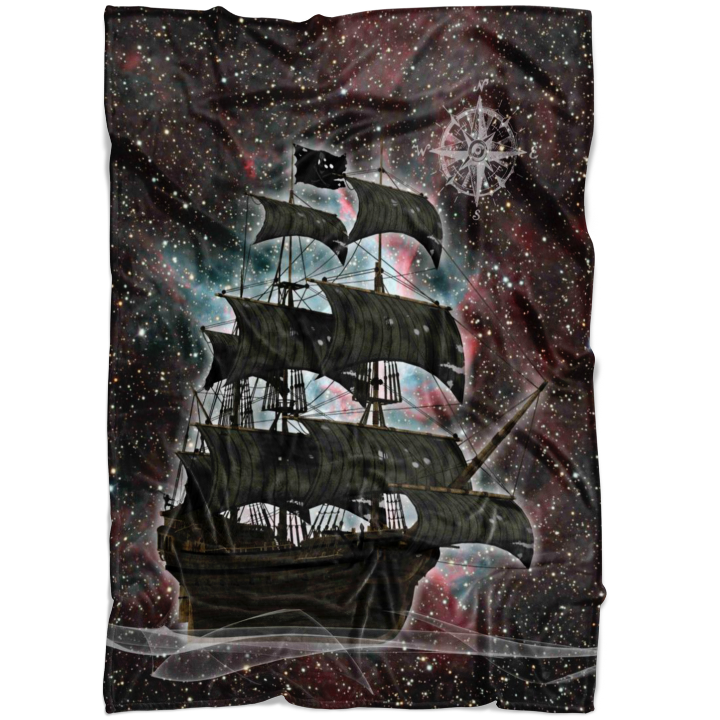 ghost ship, ghost tall ship, pirate ship, pirate art, nebula, pirate tall ship, pirates carribean, pirate star, galaxy, tall ship, compass rose, nautical, pirate captain, pirate wench, pirate scallywag