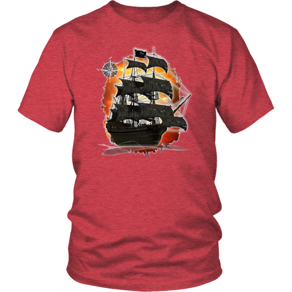 ghost ship, ghost tall ship, pirate ship, pirate art, nebula, pirate tall ship, pirates carribean, pirate star, galaxy, tall ship, compass rose, nautical, pirate captain, pirate wench, pirate scallywag, pirate shirt, pirate t-shirt